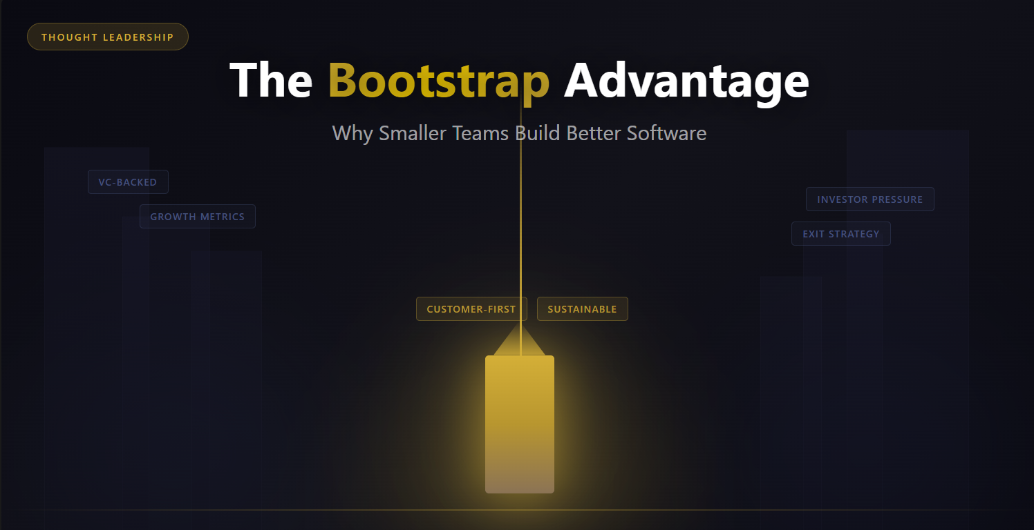 The Bootstrap Advantage: Why Smaller Teams Build Better Software